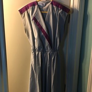 Vintage purple grey Leslie Fay dress size 8-10